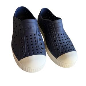 Native Jefferson Slip-On Shoes - Regatta Blue/Shell White